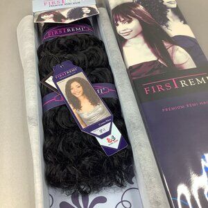 12" Cosmo Wave #1 Jet Black First Remi Boho Curly 100% Human Hair Extensions